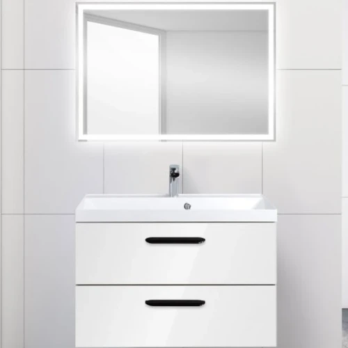 Тумба под раковину BelBagno Aurora 80 AURORA-800-2C-SO-BL подвесная Bianco Lucido МДФ / ЛДСП