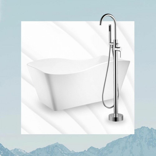 Смеситель для ванны Swedbe Spira 4000 Хром латунь на пол