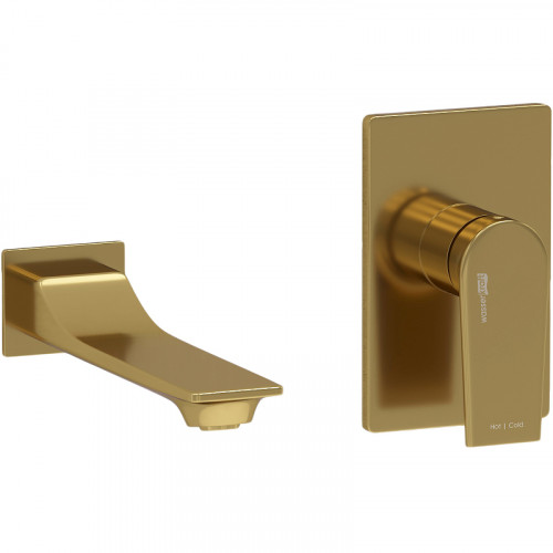 Смеситель для раковины WasserKRAFT A55543 Золото матовое латунь встраиваемый