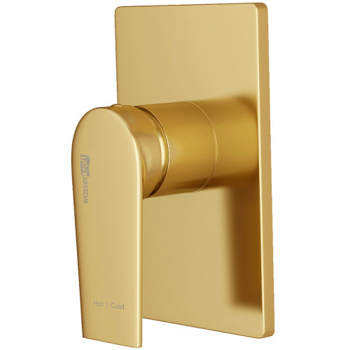 Смеситель для раковины WasserKRAFT A55543 Золото матовое латунь встраиваемый