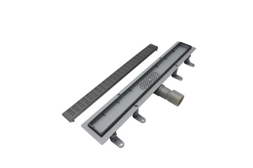 Душевой лоток BelBagno Формат (Uno) BB-LD-UNO-60-GM с решеткой цвет Оружейная сталь