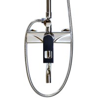 Душевая система Bronze de Luxe Element EL77CB Хром Черный матовый латунь на стену