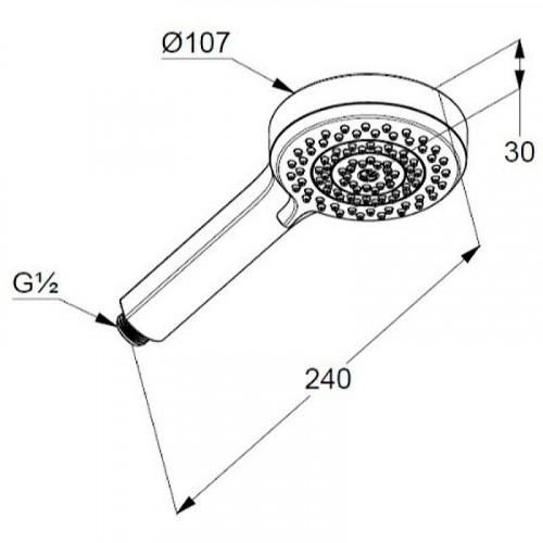 Ручной душ Kludi Dive 6883039-00 Черный матовый