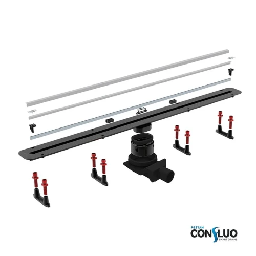 Душевой лоток Pestan Confluo Slim Line 950+ 13000303 с решеткой Хром матовый