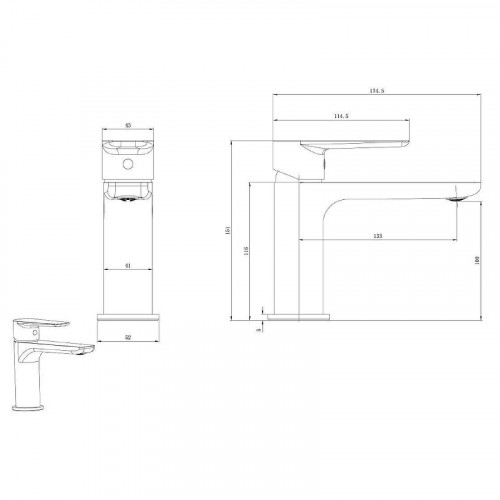 Смеситель для раковины Allen Brau Eclipse 2.0 5.E1A01-31 Черный матовый