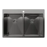 Кухонная мойка Rivelato Rinox 74 7450 2В PVD black цвет Черный