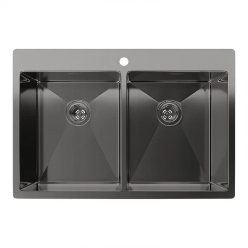 Кухонная мойка Rivelato Rinox 74 7450 2В PVD black цвет Черный