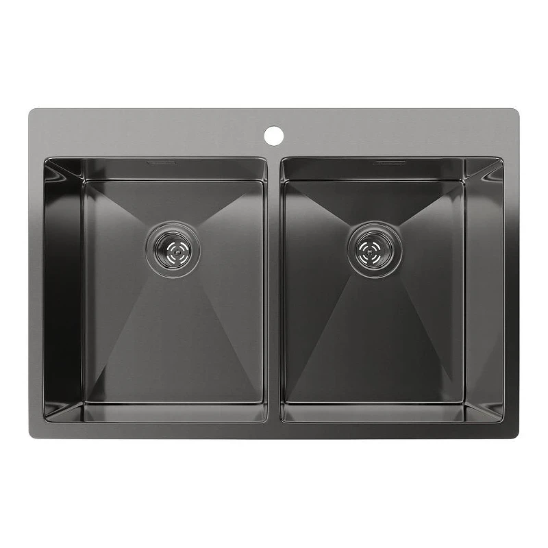 Кухонная мойка Rivelato Rinox 74 7450 2В PVD black цвет Черный