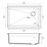 Кухонная мойка Rivelato Lino 65 LN-654-R brina цвет Иней