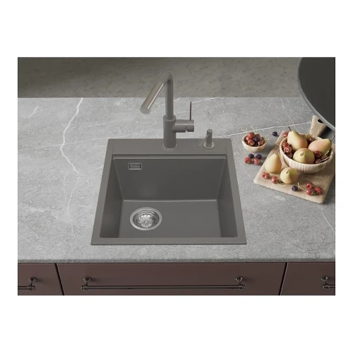 Кухонная мойка Rivelato Tesoro 45 TR-455-L grigio metallizz цвет Серый металлик