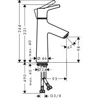 Смеситель для раковины Hansgrohe Talis S 72023000