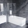 Шторка на ванну Damixa Skyline 80х140 DX35WBS-D7W1-150MT профиль Хром стекло прозрачное