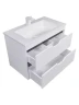 Тумба с раковиной Uperwood Modul 80 393020560 подвесная цвет Белый матовый Графит матовый