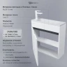 Тумба с раковиной Uperwood Modul 60 393020557 подвесная цвет Белый матовый Графит матовый