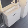 Тумба с раковиной Uperwood Modul 60 393020557 подвесная цвет Белый матовый Графит матовый