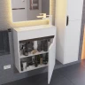 Тумба с раковиной Uperwood Modul 60 393020557 подвесная цвет Белый матовый Графит матовый