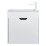 Тумба с раковиной Uperwood Modul 60 393020557 подвесная цвет Белый матовый Графит матовый