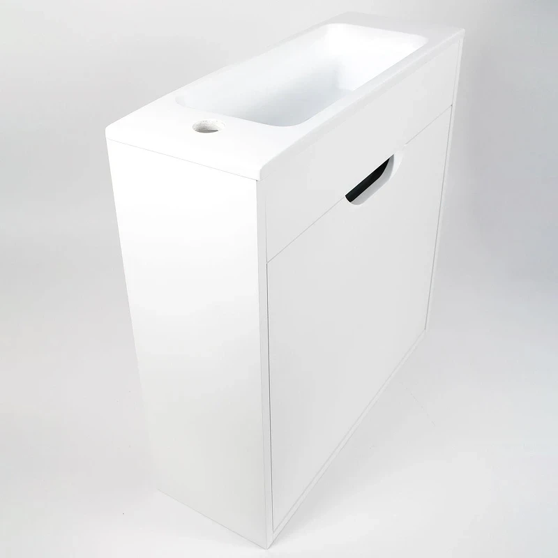 Тумба с раковиной Uperwood Modul 60 393020557 подвесная цвет Белый матовый Графит матовый