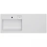 Раковина AM.PM X-Joy 120 L M85AWPL1201WG с местом под стиральную машину Белая искусственный камень (литьевой мрамор) полувстраиваемая, с местом под стиральную машину