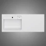 Раковина AM.PM X-Joy 120 L M85AWPL1201WG с местом под стиральную машину Белая искусственный камень (литьевой мрамор) полувстраиваемая, с местом под стиральную машину