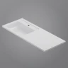 Раковина AM.PM X-Joy 120 L M85AWPL1201WG с местом под стиральную машину Белая искусственный камень (литьевой мрамор) полувстраиваемая, с местом под стиральную машину