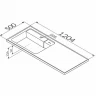 Раковина AM.PM X-Joy 120 L M85AWPL1201WG с местом под стиральную машину Белая искусственный камень (литьевой мрамор) полувстраиваемая, с местом под стиральную машину