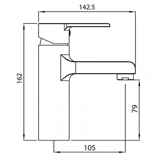 Смеситель для раковины Koller Pool Kvadro Arc KA0200 Хром латунь