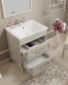 Тумба с раковиной SanVit Кубэ-2 120 kkube2120yas подвесная цвет Белый