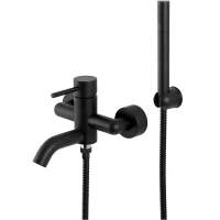 Смеситель для ванны Remer X-Style X02NO Черный матовый латунь на стену