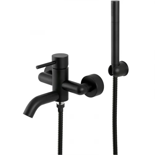Смеситель для ванны Remer X-Style X02NO Черный матовый латунь на стену