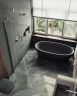 Душевая перегородка Maybah Glass MGD-677-5ш 1090x1950 в широком профиле Хром матовый стекло прозрачное