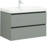 Тумба с раковиной Aquanet Вега 2.0 80 344749 подвесная цвет Мисти грин