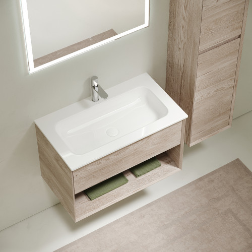 Тумба под раковину Sancos Marmi 1.0 100 MR1.0100EG подвесная Дуб галифакс натуральный МДФ / ЛДСП