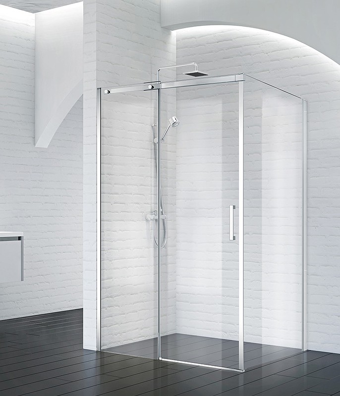 Душевой уголок BelBagno Acqua 100х90 ACQUA-AH-1-100/90-C-Cr профиль Хром стекло прозрачное