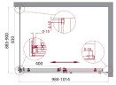 Душевой уголок BelBagno Acqua 100х90 ACQUA-AH-1-100/90-C-Cr профиль Хром стекло прозрачное