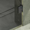 Душевая дверь Maybah Glass MGD-529-6 905x1950 на петлях Черный стекло графитовое