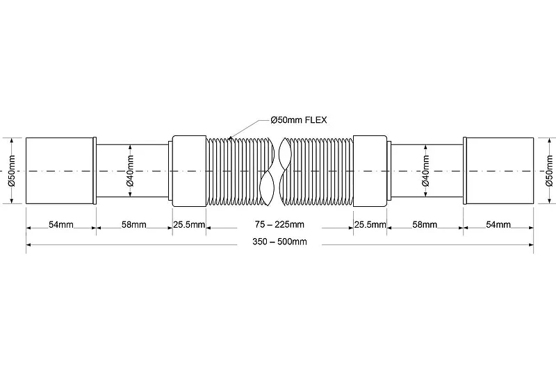 Гофрированная труба McAlpine MRMF205A цвет Белый