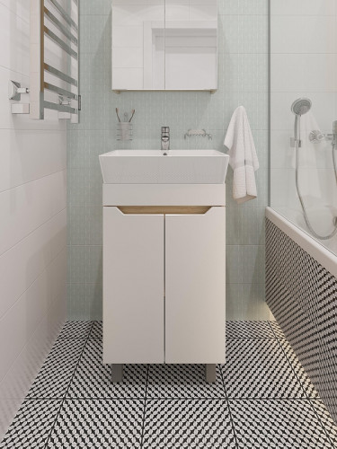 Тумба с раковиной DIWO Архангельск 50 цвет Белый Дуб сонома