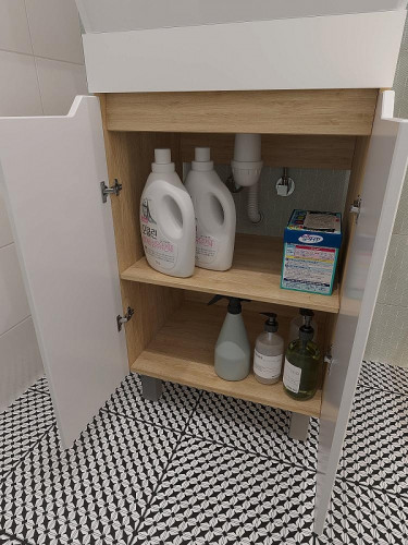 Тумба с раковиной DIWO Архангельск 50 цвет Белый Дуб сонома