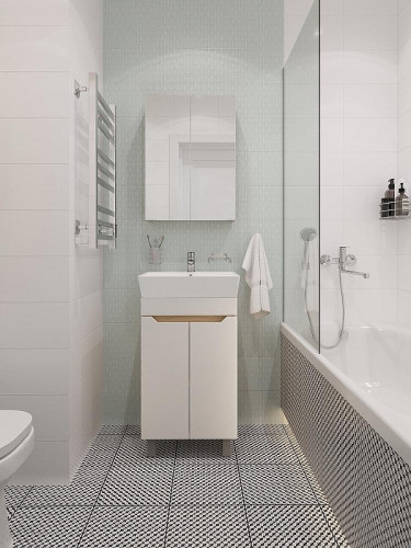 Тумба с раковиной DIWO Архангельск 50 цвет Белый Дуб сонома