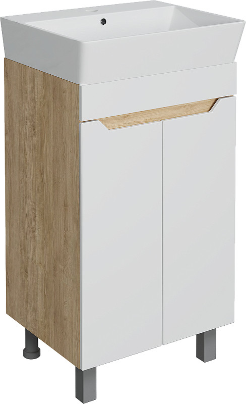 Тумба с раковиной DIWO Архангельск 50 цвет Белый Дуб сонома