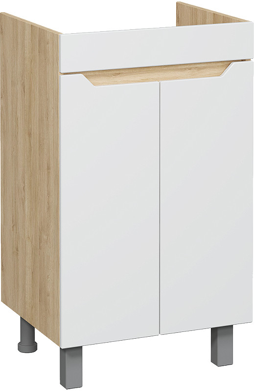 Тумба с раковиной DIWO Архангельск 50 цвет Белый Дуб сонома