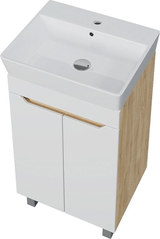 Тумба с раковиной DIWO Архангельск 50 цвет Белый Дуб сонома
