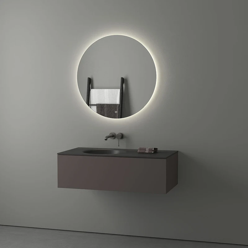 Зеркало Evoform Ledshine d80 BY 2645 с подсветкой 21 W - сенсорный выключатель - нейтральный белый свет стекло