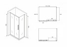 Душевой уголок Abber Schwarzer Diamant 120х70 AG30120BH-S70B профиль Черный стекло прозрачное