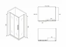 Душевой уголок Abber Schwarzer Diamant 120х70 AG30120BH-S70B профиль Черный стекло прозрачное