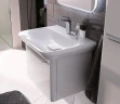 Тумба под раковину Geberit myDay 55 Y824065000 подвесная с подсветкой цвет Белый глянцевый