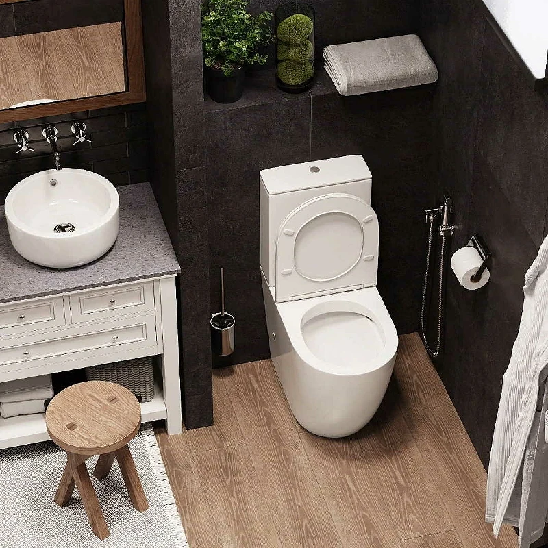 Унитаз компакт Ceruttispa Bella CT8709 с бачком и сиденьем Микролифт фаянс напольный