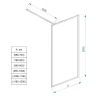 Душевая перегородка Veconi Korato KR-81BT 70 KR81BT-70-05-C4 профиль Черный матовый стекло тонированное