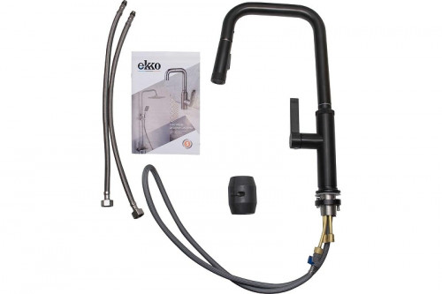 Смеситель для кухни Ekko E6002-7 цвет Черный матовый